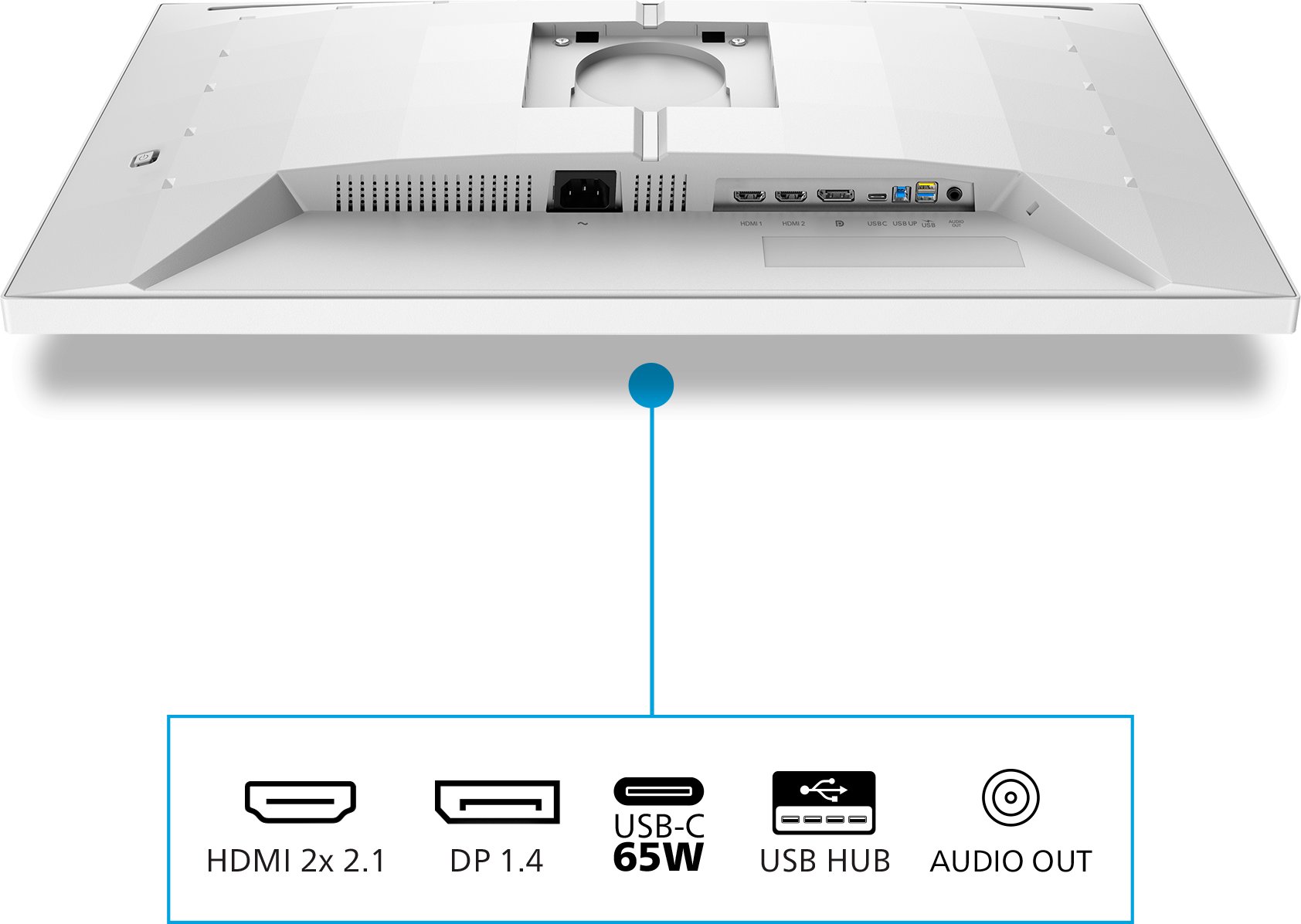 Monitor Philips Evnia 5000 27", 4K UHD, LCD, i bardhë