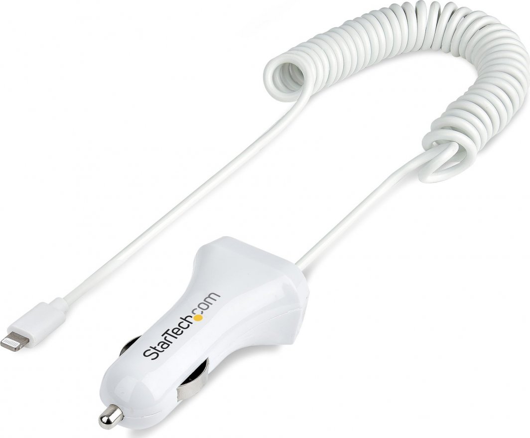 Karikues veture StarTech.com, Lightning 1m, 12W, 2 porta USB, i bardhë