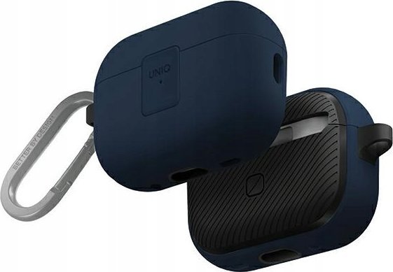 Mbulesë Uniq Clyde Lock Case për AirPods Pro 2, 2022 2023, blu gri e errët