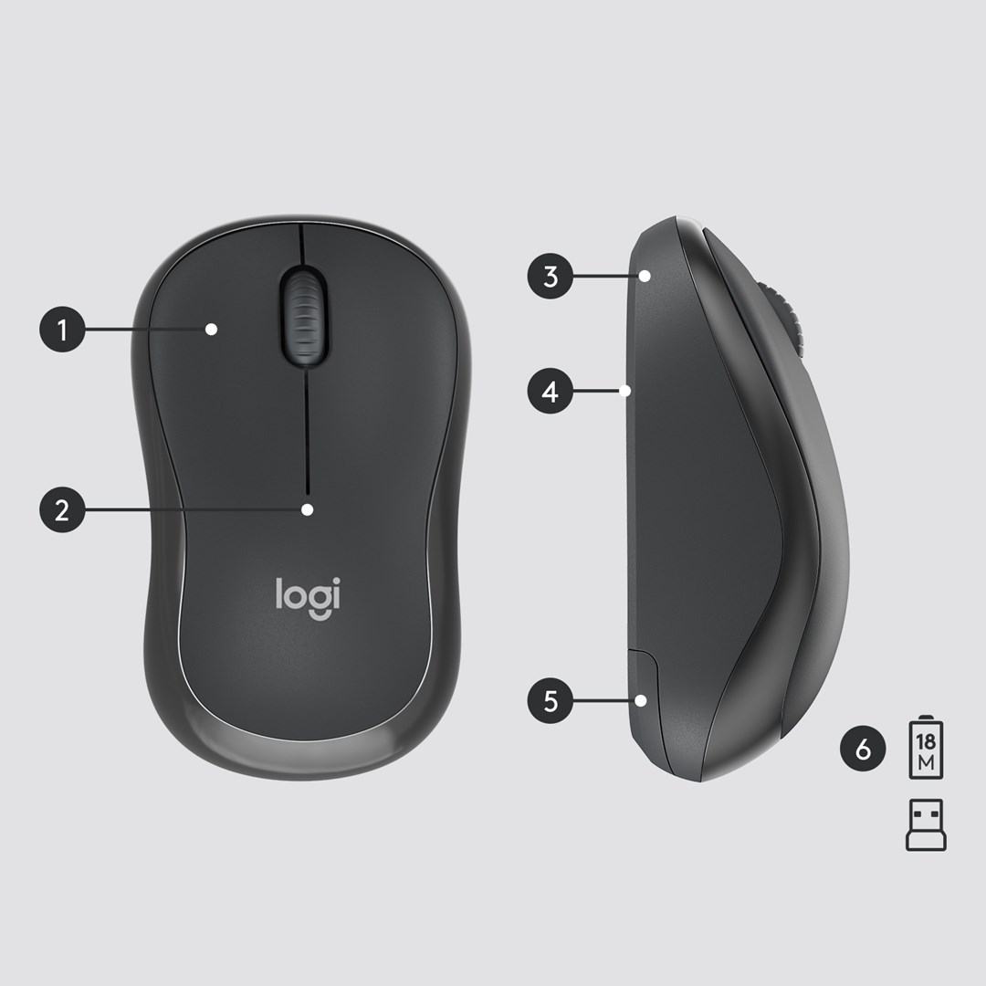 Set tastierë + maus Logitech MK295 Silent, i zi