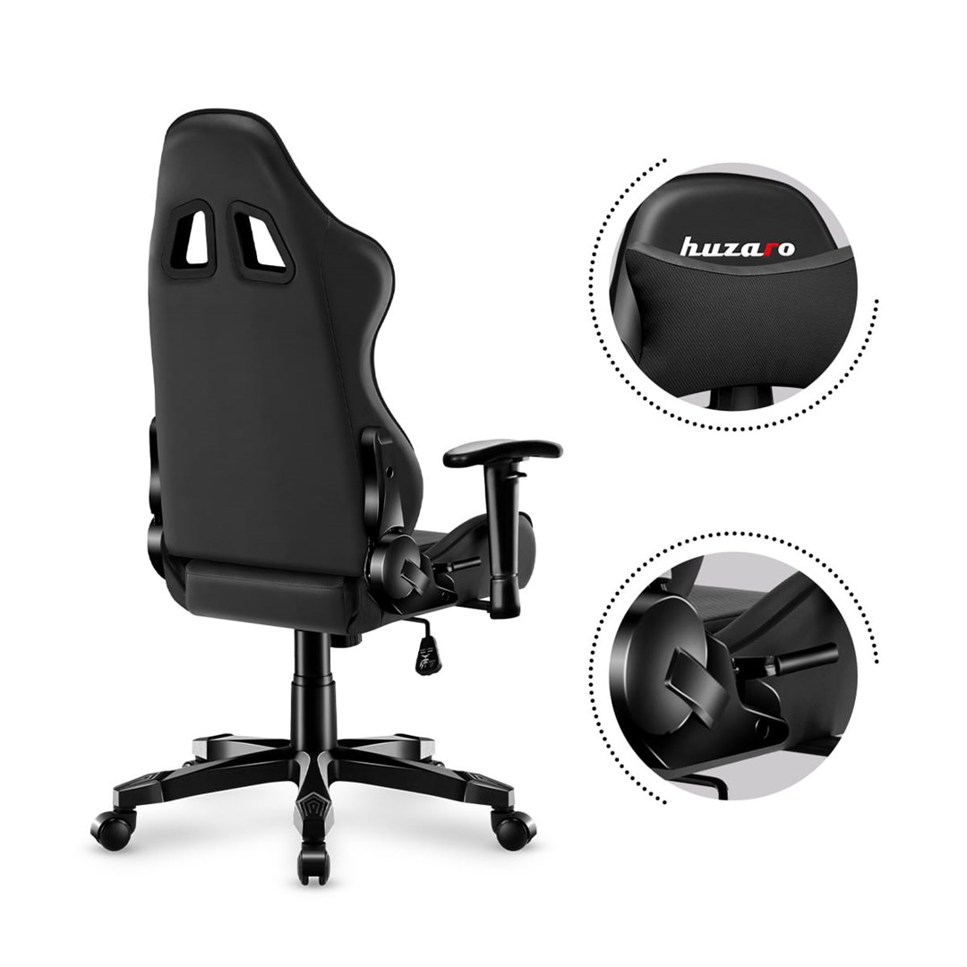 Karrige lojërash për fëmijë Huzaro HZ-Ranger 6.0, 160 cm, e zezë