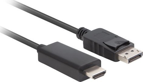 Kабел Lanberg DisplayPort во HDMI, 1 m, црн