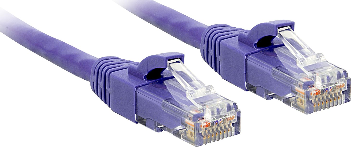 Lindy CAT6 U/UTP Мрежен Кабел, 2 m, Виолетов