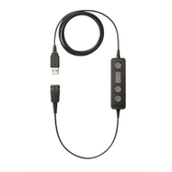Adaptor USB për kufje Jabra Link 260, QD në USB, me kontrolla inline, i zi
