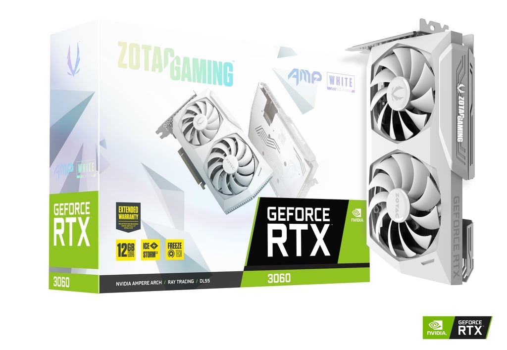 Kartelë grafike Zotac Gaming Geforce RTX 3060 AMP White Edition, 12GB GDDR6