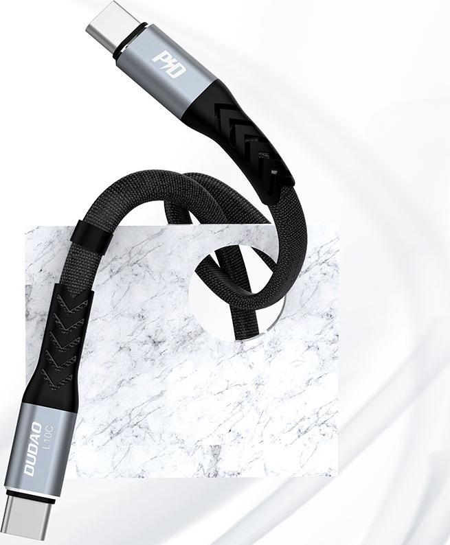 Kabllo USB Dudao USB C në USB C, 1m, PD 100W, e zezë