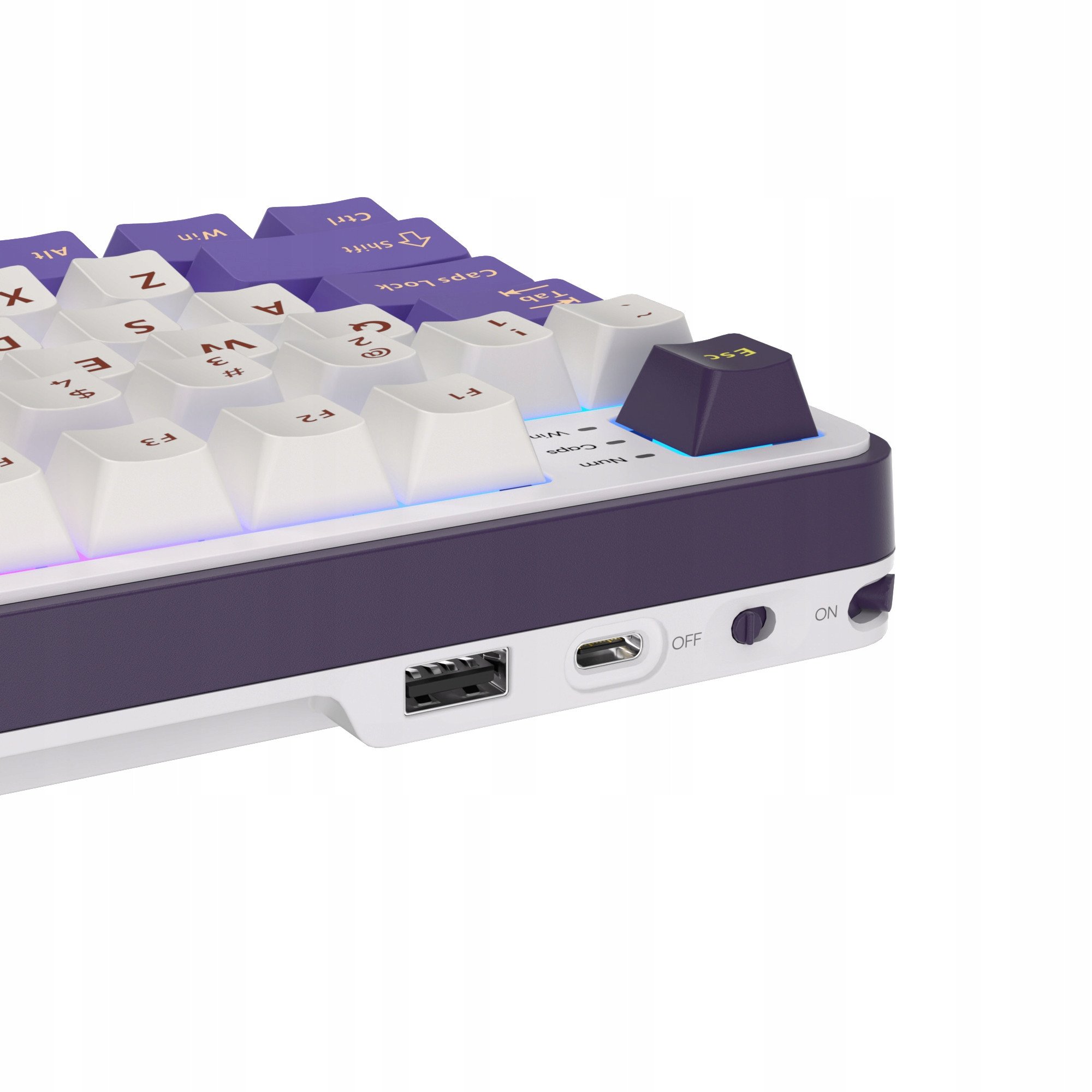 Tastierë wireless Royal Kludge RK S98, mekanike 75%, RGB, e bardhë vjollcë