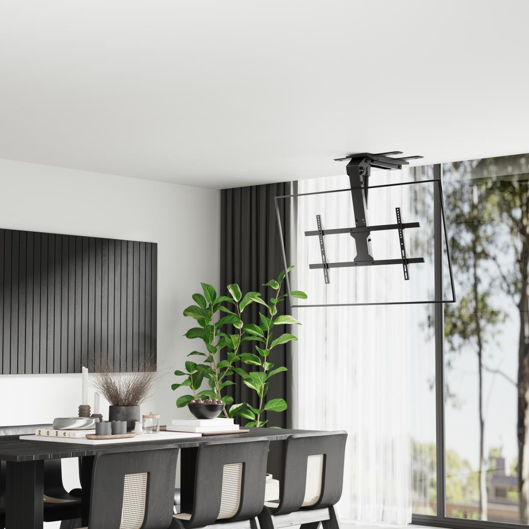 Mbajtëse motorike TV Serioux, 43"-86", 45kg, e zezë