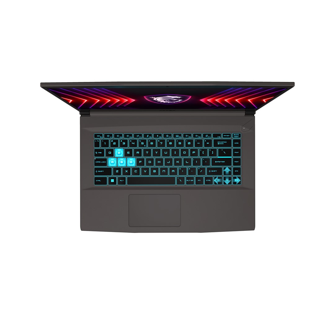 Laptop MSI Thin 15 B12UCX-1818XPL, 15.6", Intel Core i5-12450H, 16GB RAM, 512GB SSD, NVIDIA GeForce RTX 2050, i hirtë i errët