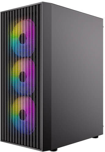 Kuti kompjuteri Antec AX27 RGB, MIDI Tower, xham i temperuar, e zezë