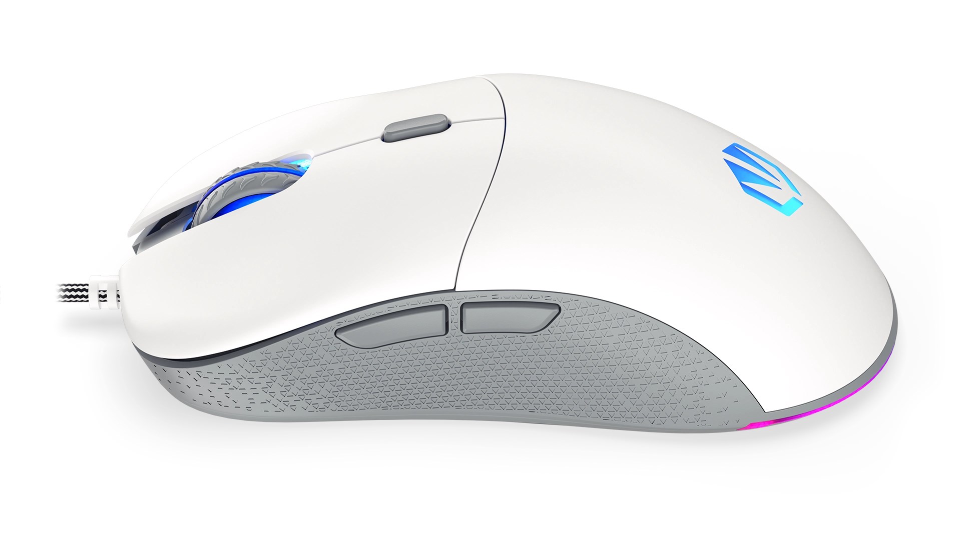 Maus Endorfy GEM Plus, Gaming, USB Type-C, i bardhë