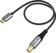 USB кабел FiiO USB C во USB B, 0.5 m, црн