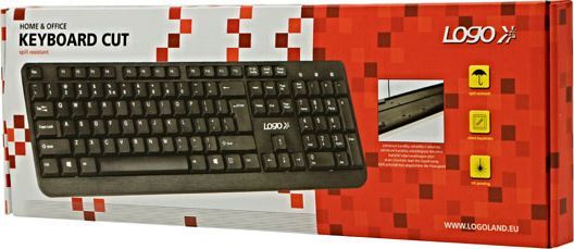 Tastierë Logo Cut, me kabllo, US, e zezë