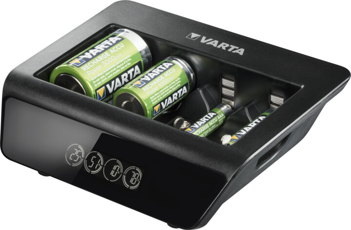 Karikues VARTA Universal Charger + me ekran LCD, i zi