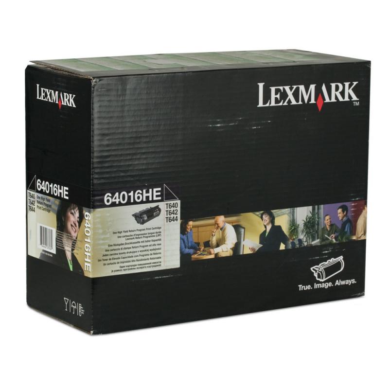 Toner Lexmark 64016HE, kapacitet i lartë, i zi