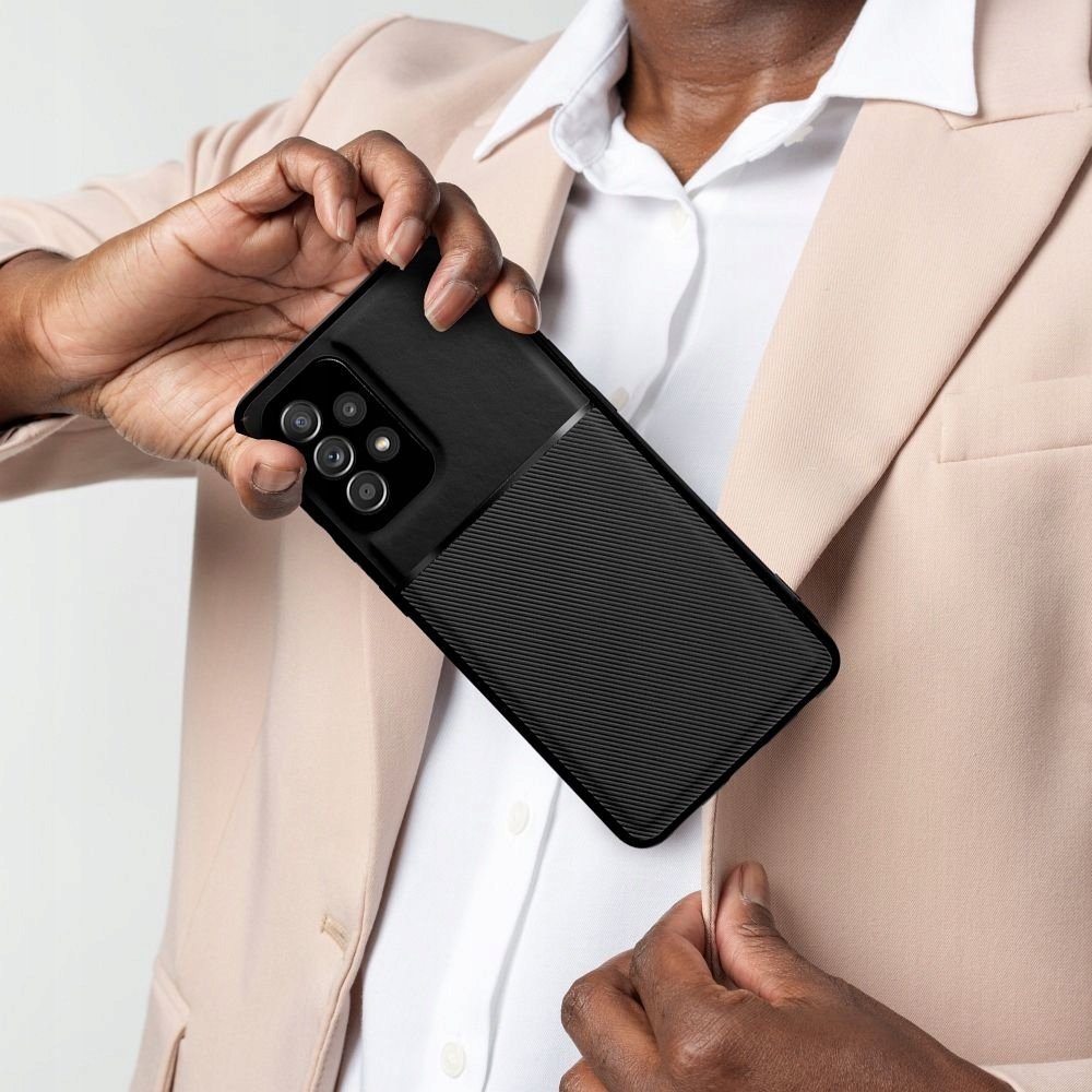 Kapak telefoni Forcell Noble për Samsung Galaxy A05s, fleksibël, i zi