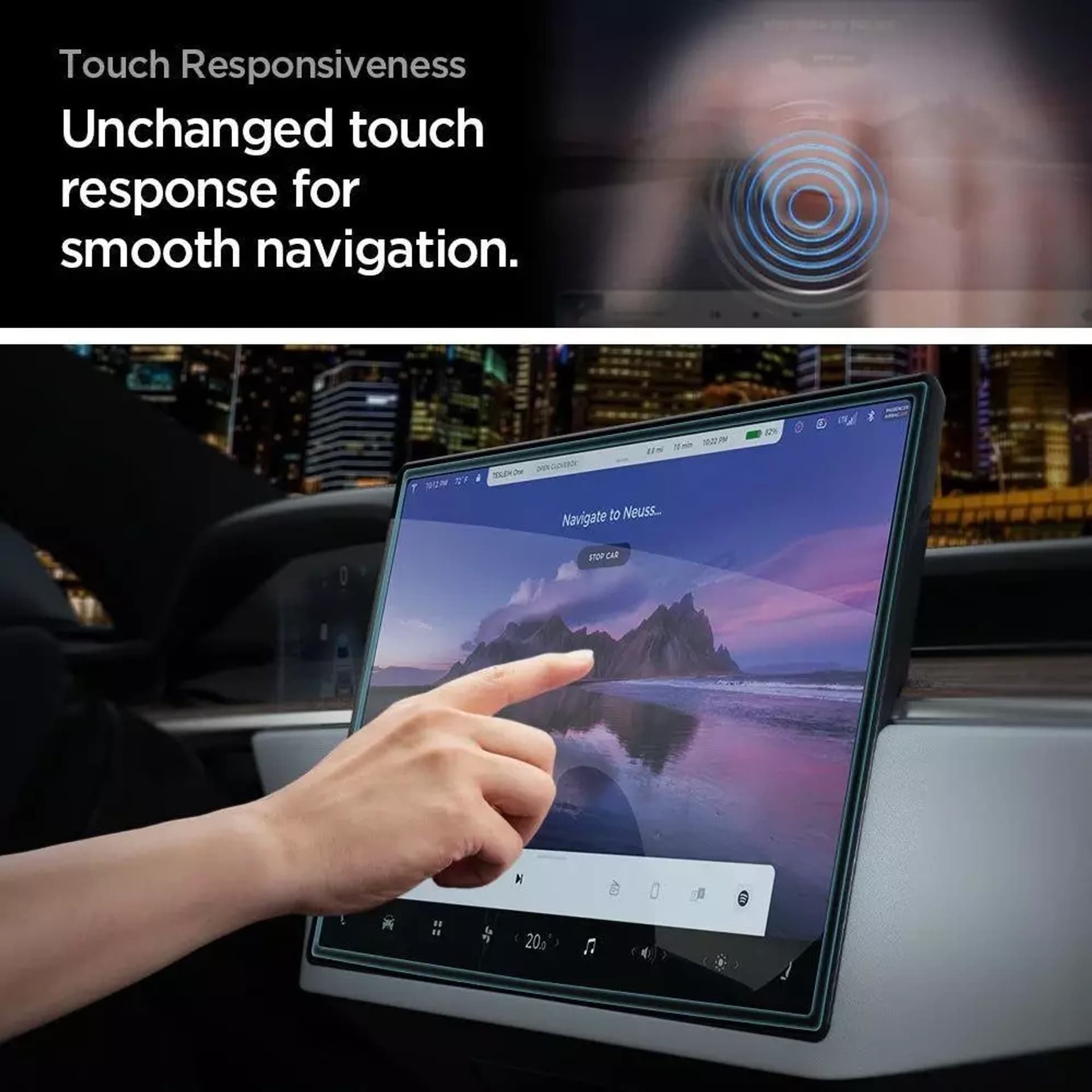 Xham mbrojtës Spigen Glass FC EZ FIT, për Tesla Model X 2022 dhe Model S 2021, transparent
