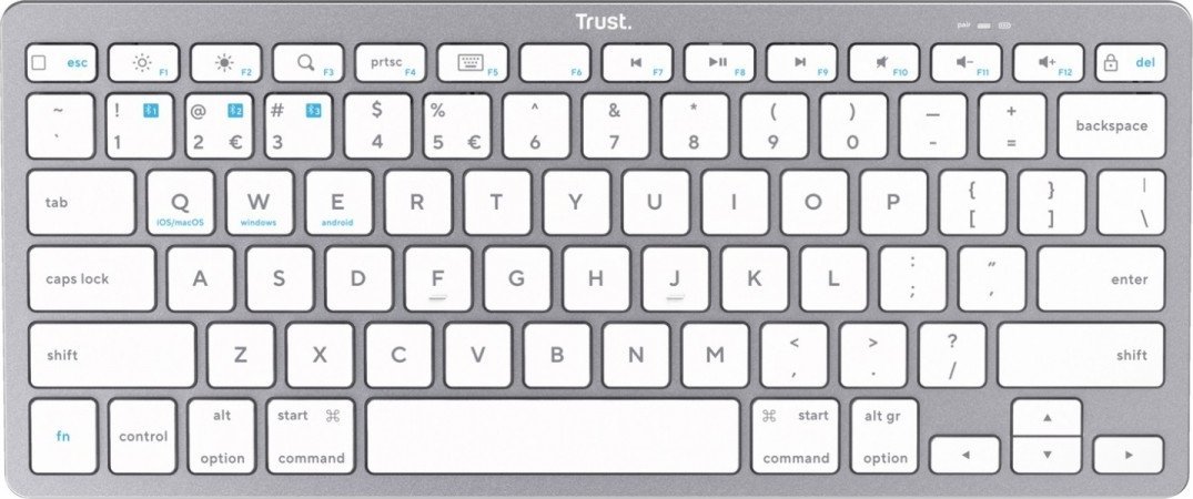 Tastierë wireless Trust Basics 24651, Bluetooth, ultra e hollë, e zezë