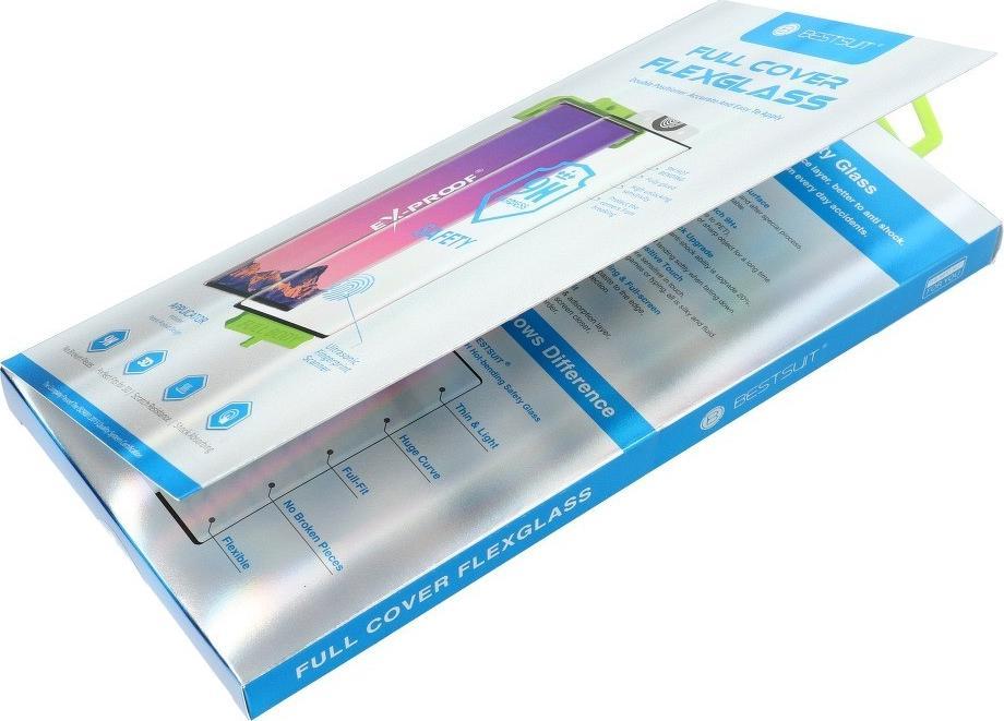Mbrojtës ekrani Partner Tele.com Bestsuit Flexible 5D Full Glue, për Samsung Galaxy S22 Ultra, xham hibrid, i zi