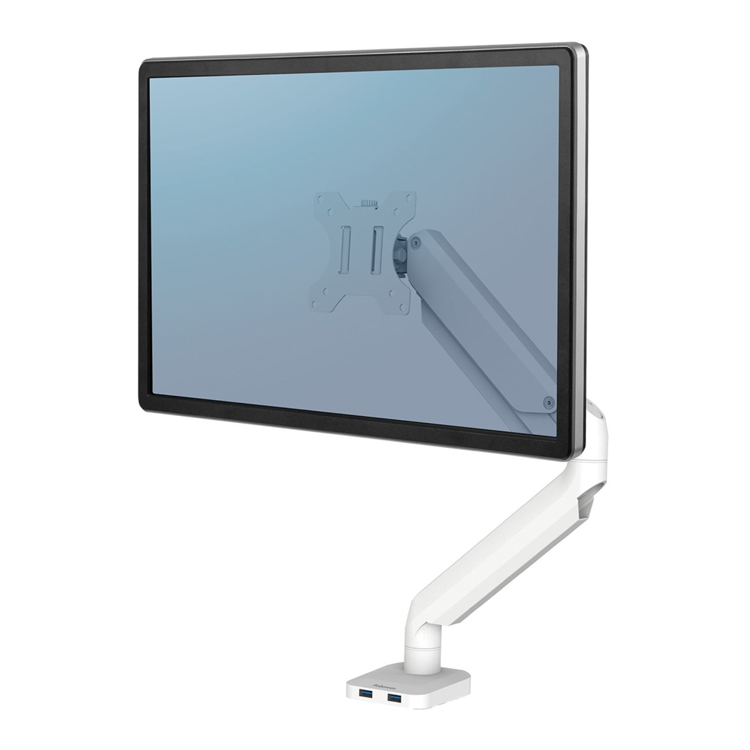 Mbajtëse monitori Fellowes Platinum Series, 40", 17.6kg, VESA, Full Motion, e bardhë