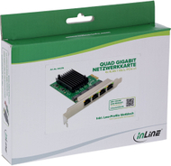 Мрежна картичка InLine Quad Gigabit, 4x RJ45 1Gb/s, PCIe x1