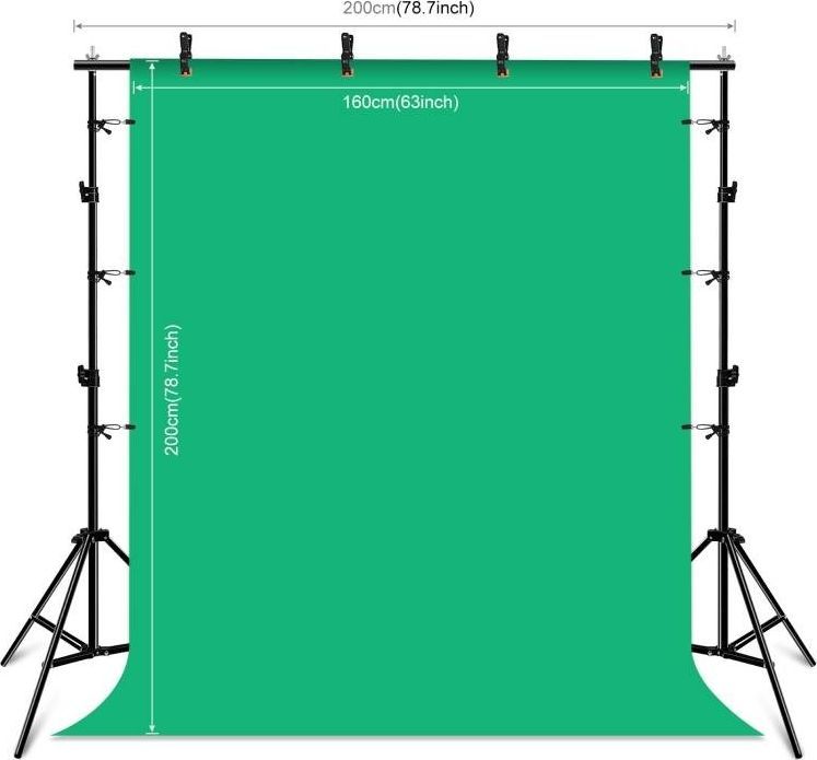 Set për montimin e sfondeve fotografike Tripod Puluz, 2 x 2 m, 3 copë