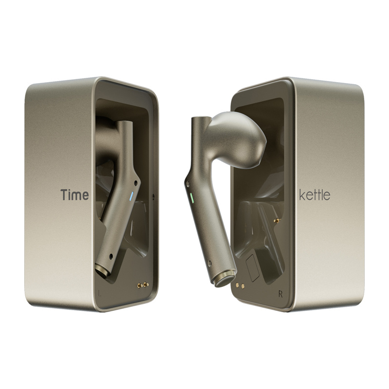 Kufje wireless Timekettle W4 AI Interpreter, përkthim simultan, me kuti karikimi, ngjyrë gold