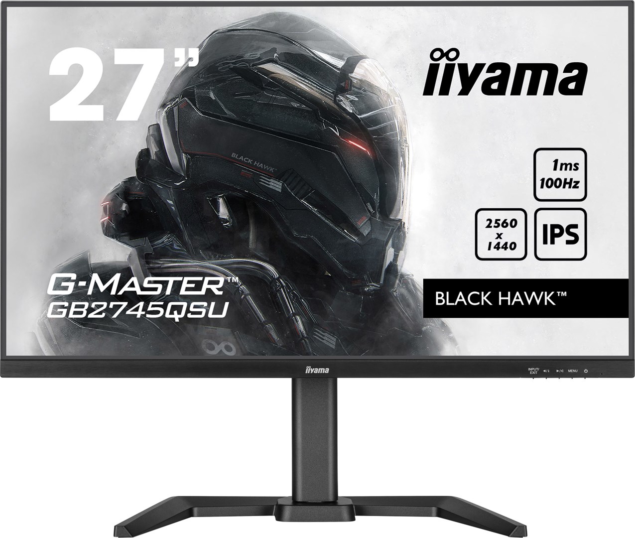Monitor iiyama G-MASTER GB2745QSU-B1, 27", 2560 x 1440, 2K Ultra HD, 100 Hz, i zi