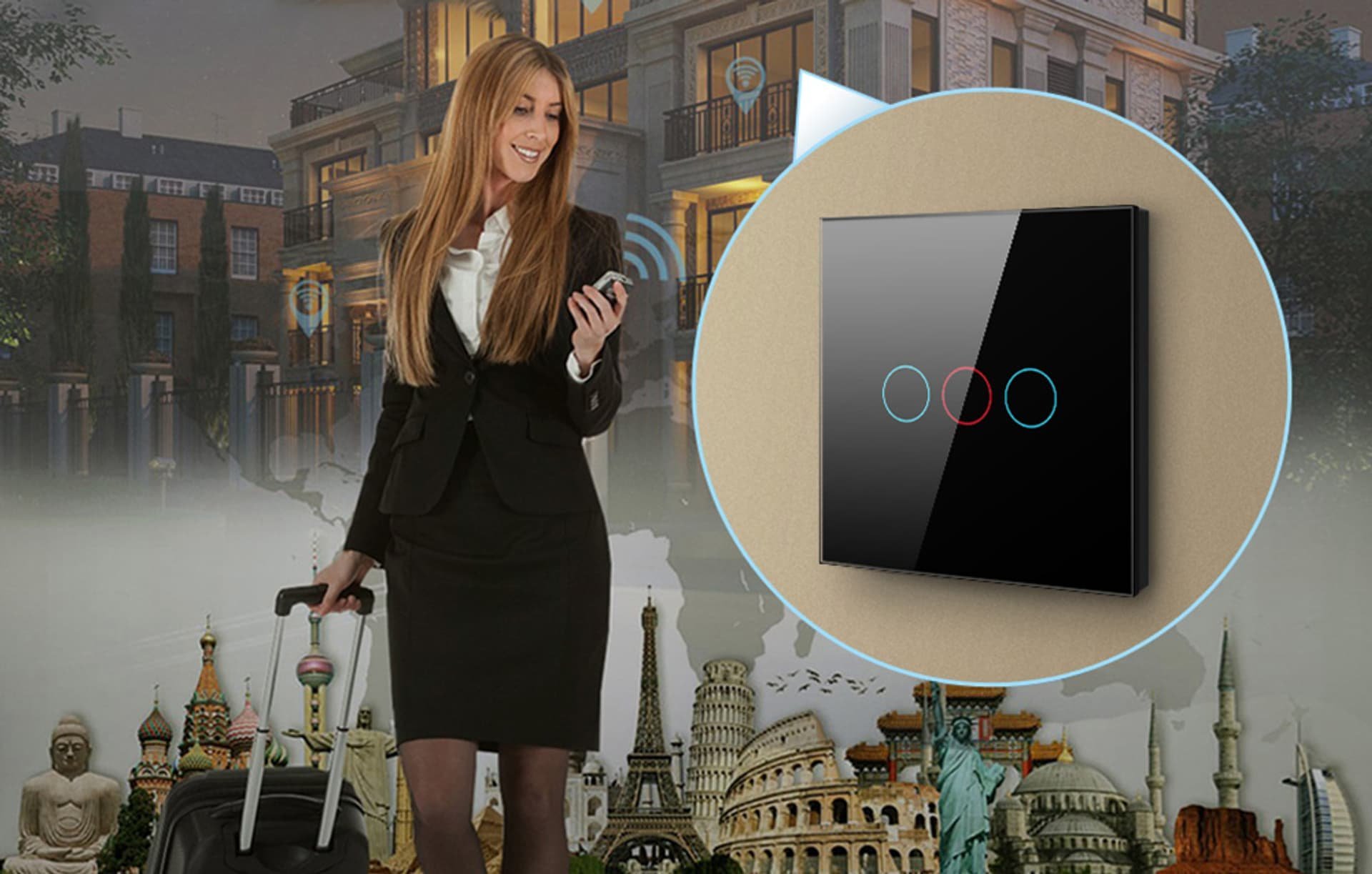 Çelës ndriçimi inteligjent Avatto ZigBee Single Light Switch 10A Tuya, me prekje, i bardhë