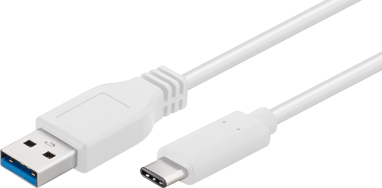 Kabllo USB MicroConnect USB A në USB C, 2m, e bardhë