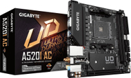 Gigabyte A520I AC матична плоча, Mini ITX, AMD Ryzen, DDR4, PCIe 3.0 x4 M.2, црна
