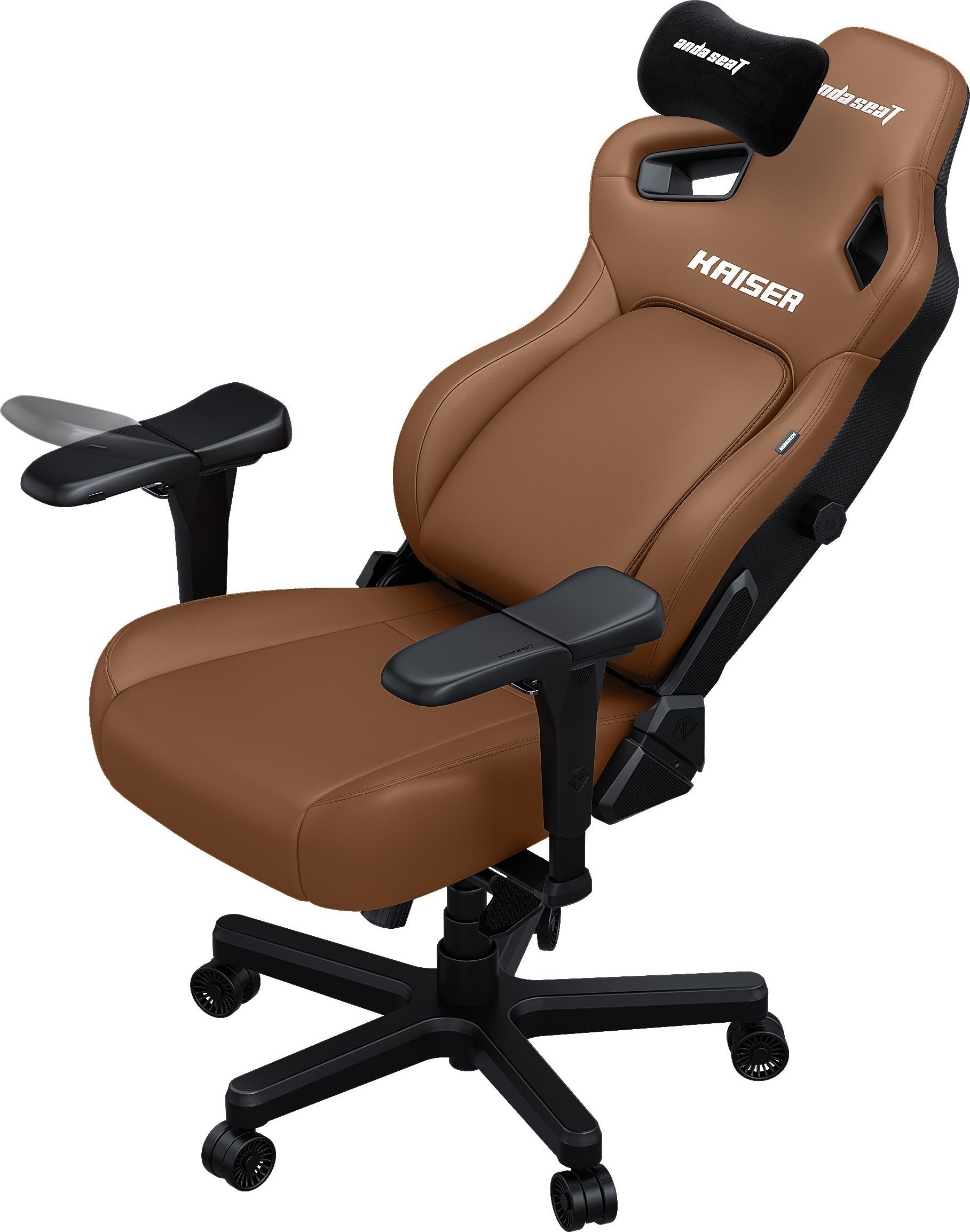 Karrige gaming AndaSeat Kaiser 4 Series L, lëkurë premium, mbështetje mesit, kafe Bentley