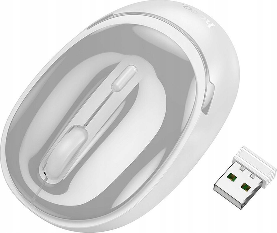 Mi pa kabëll HOCO GM34, dual mode 2.4G Bluetooth, 1600DPI, i zi