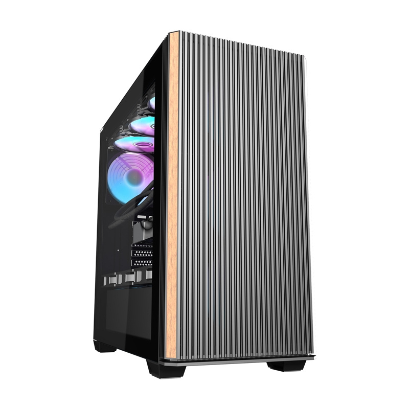 Kuti kompjuteri Darkflash DS900WS, ATX ITX, 4 ventilatorë 120mm, e zezë