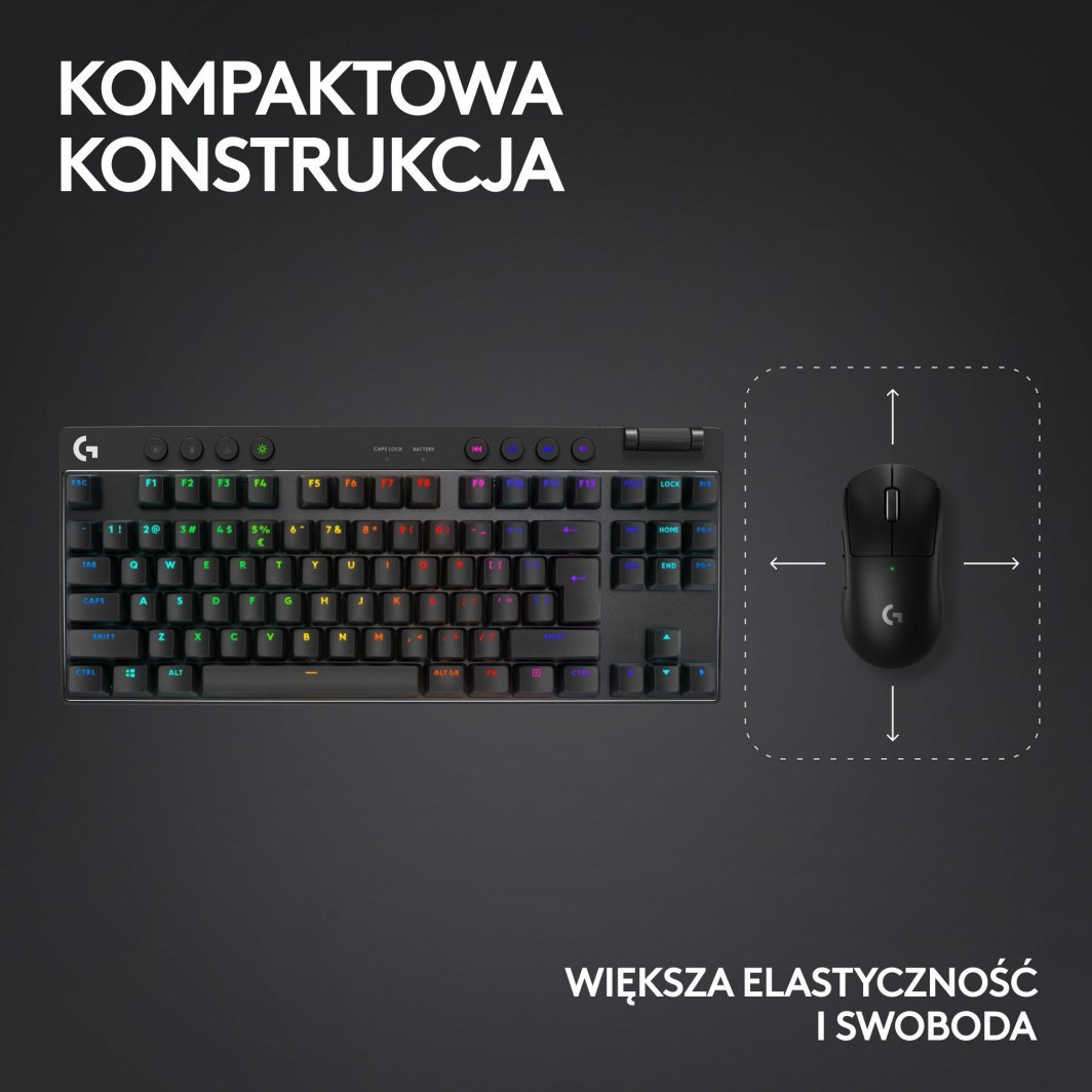 Tastierë Logitech PRO X TKL Lightspeed GX Brown (920-012136), e zezë