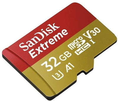 Kartë memorie SanDisk Micro SDHC Extreme V30 32GB 100MB/s UHS-I U3 + SD adapter