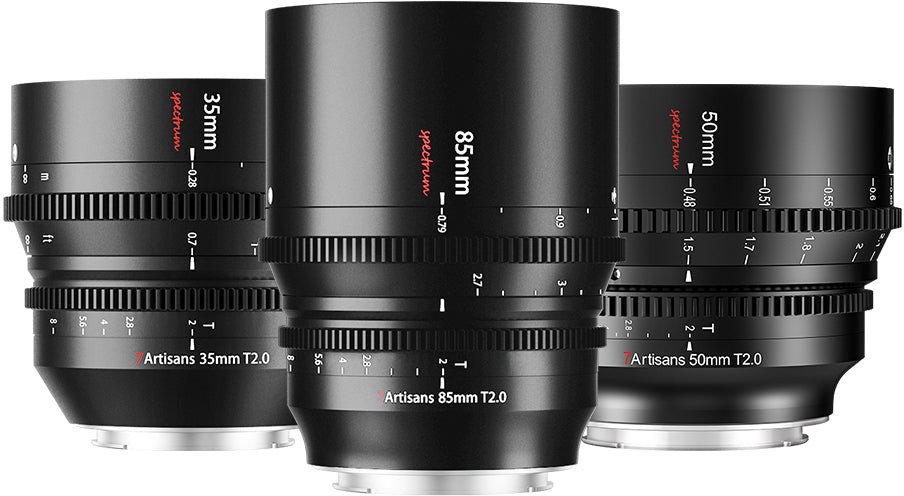 Objektiv kinematik 7Artisans Spectrum 85mm T2.0, Sony E-Mount, fokus manual, i zi