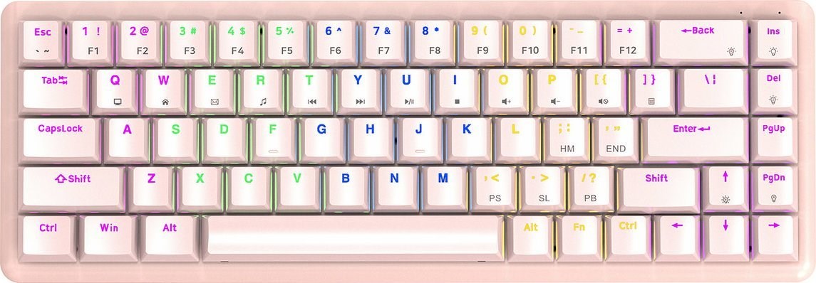 Tastierë Rampage Rebel, Low Profile Red Switch, rozë