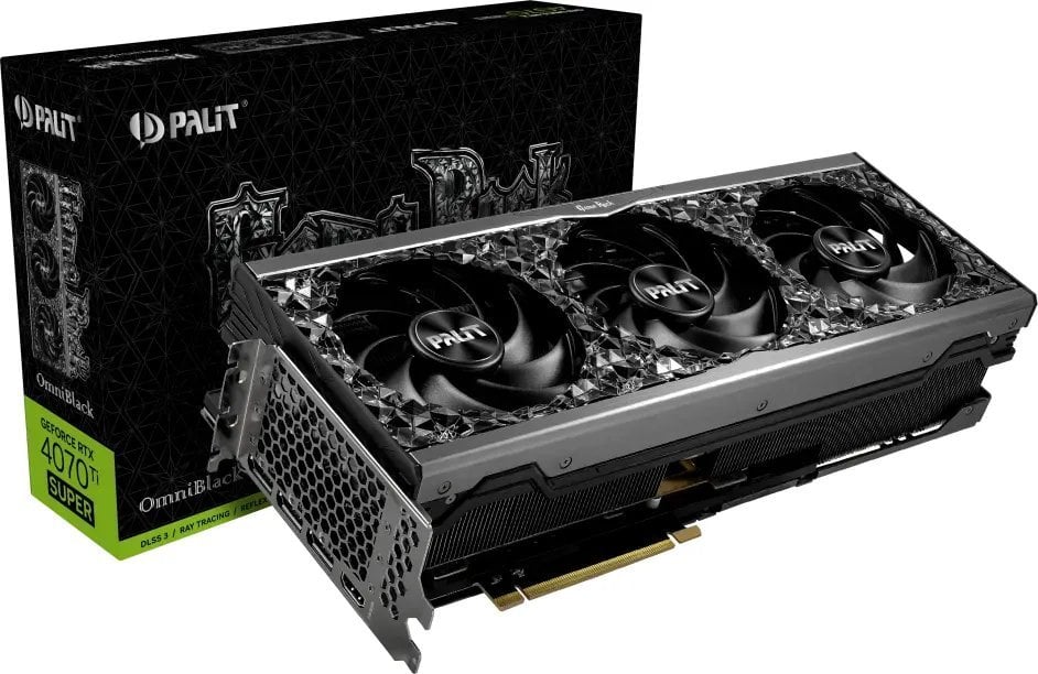 Kartelë grafike Palit GeForce RTX 4070 Ti SUPER GameRock OmniBlack 16GB GDDR6X