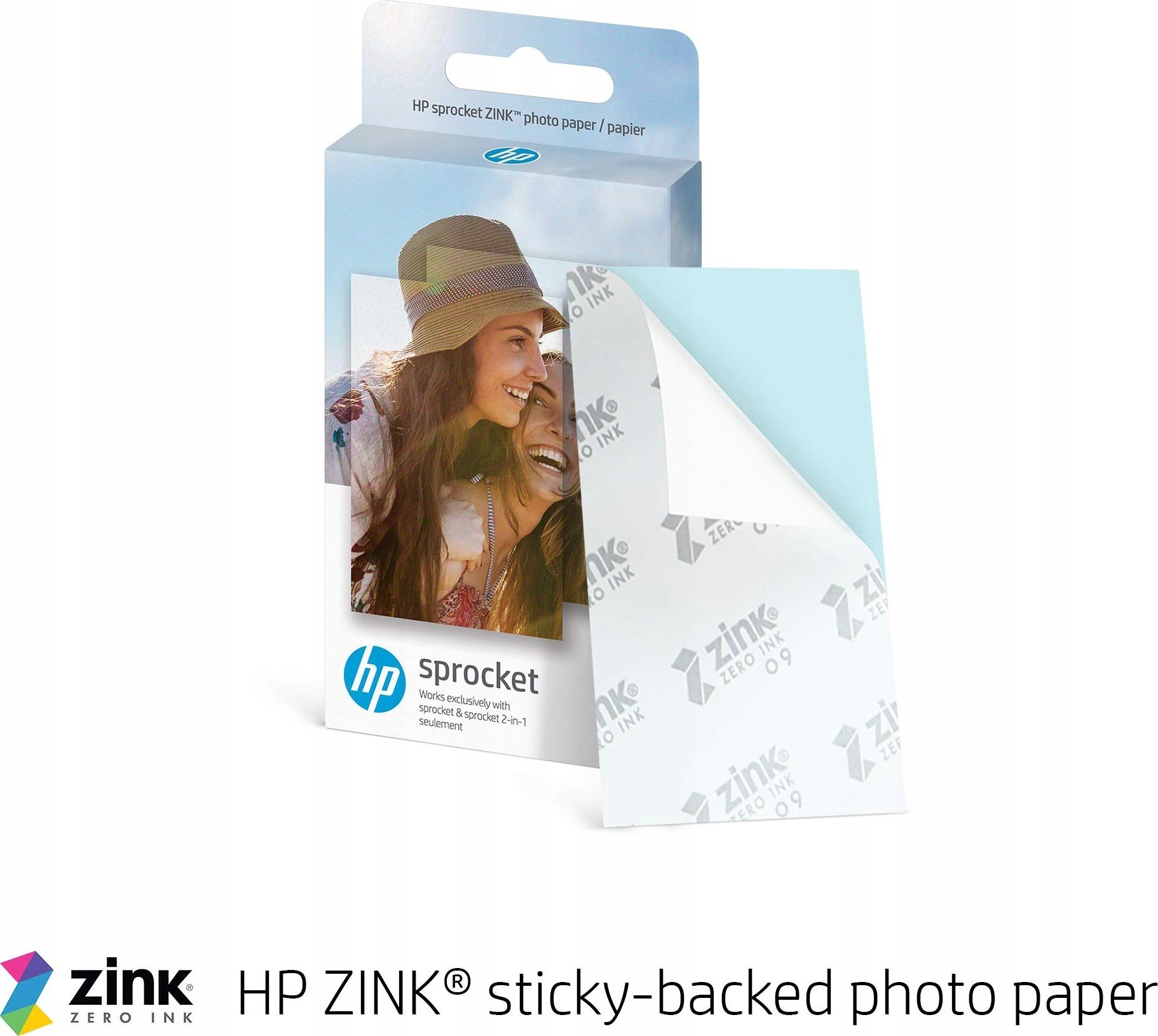 Letra fotografike HP Zink Sprocket, 2x3", vetëngjitëse, 100 fletë