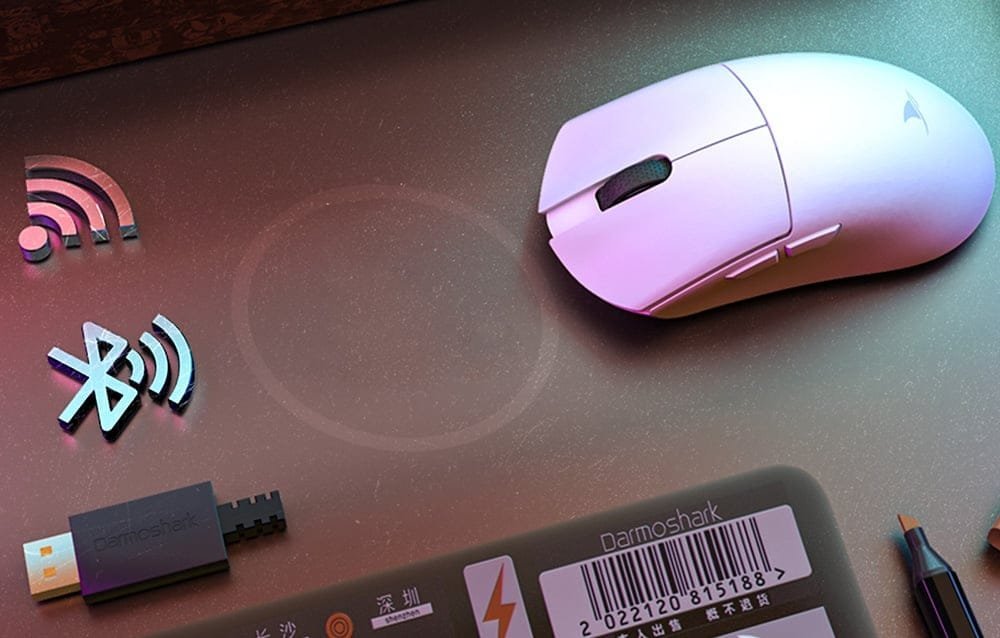 Maus gaming Darmoshark M3 Pro Max, wireless Bluetooth, 30000 DPI, optik, i zi