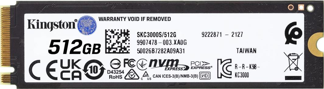 Disk SSD Kingston KC3000, 512GB, M.2 2280 PCI-E x4 Gen4 NVMe