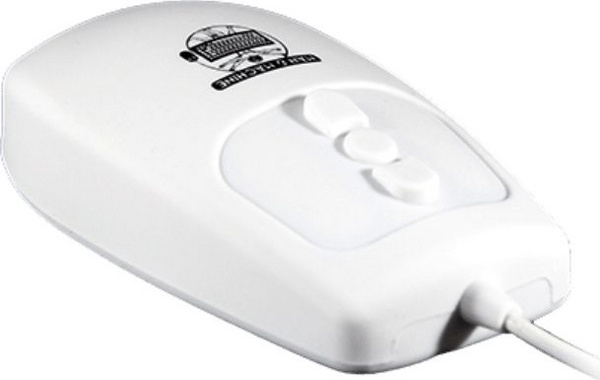 Maus me kabllo Man & Machine MM/W5 Mighty Mouse, i bardhë