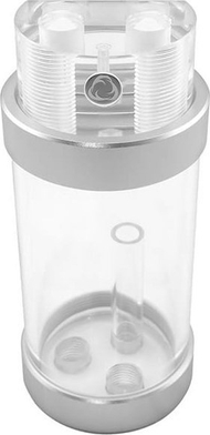 Rezervuar ftohës uji Singularity Computers Protium 100mm, 7 porta G1/4", argjend i lustruar