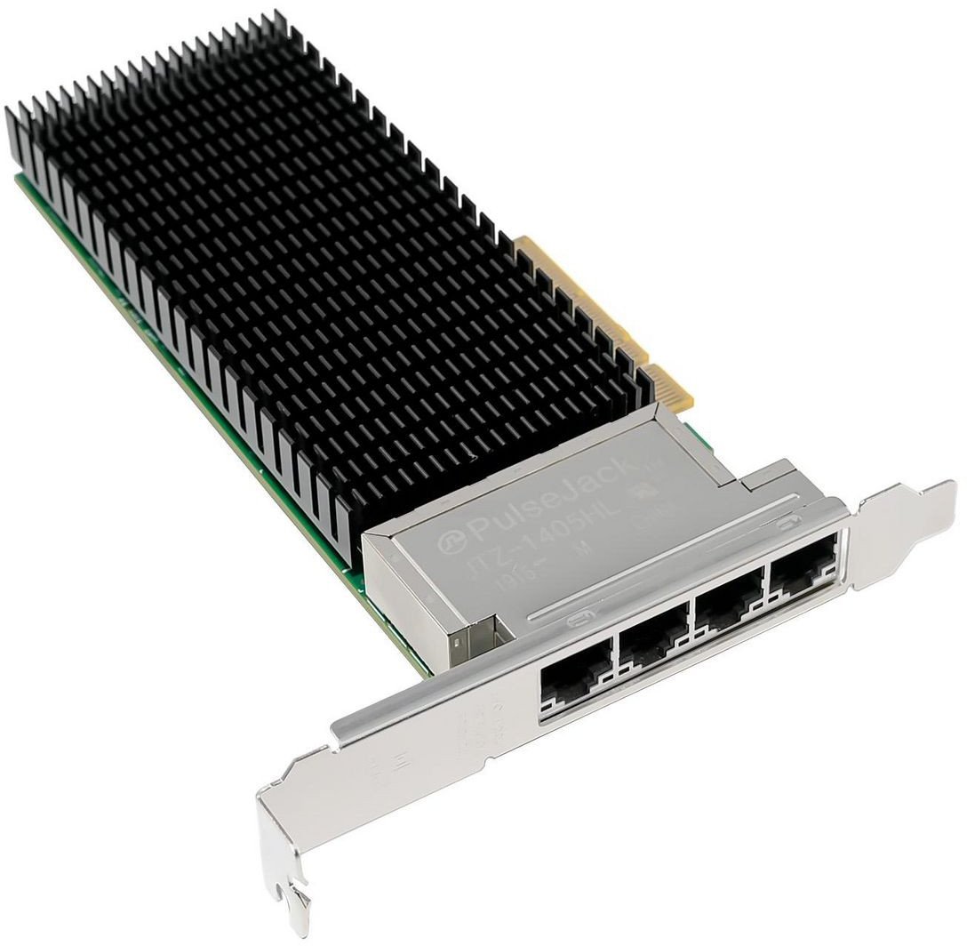 Kartë rrjeti Microconnect X710-T4, PCIe x8, 10GbE, e zezë