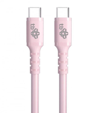 Kabllo USB C në USB C Print Jelly, 1m, 60W, rozë