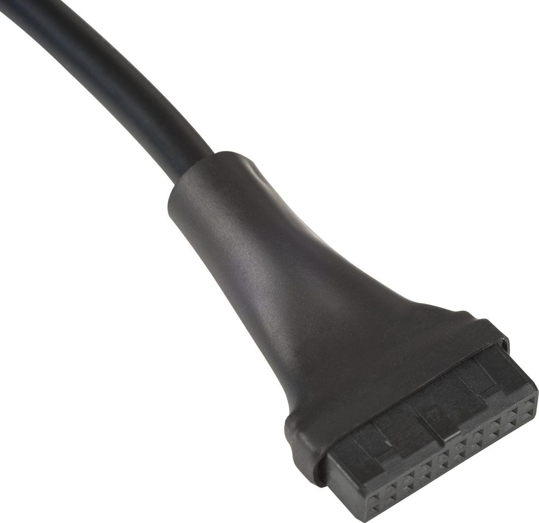Adapter kabllo USB Akyga AKCA75, 19 pin në 9 pin, 20 cm, i zi