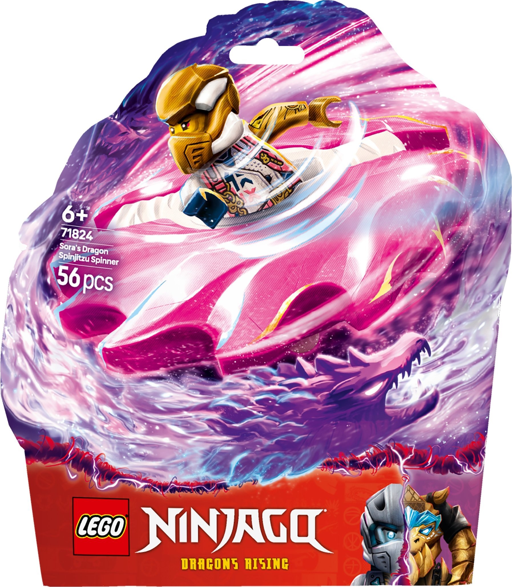 Set ndërtimi LEGO NINJAGO Sora's Dragon Spinjitzu Spinner, me figurina, shumëngjyrësh