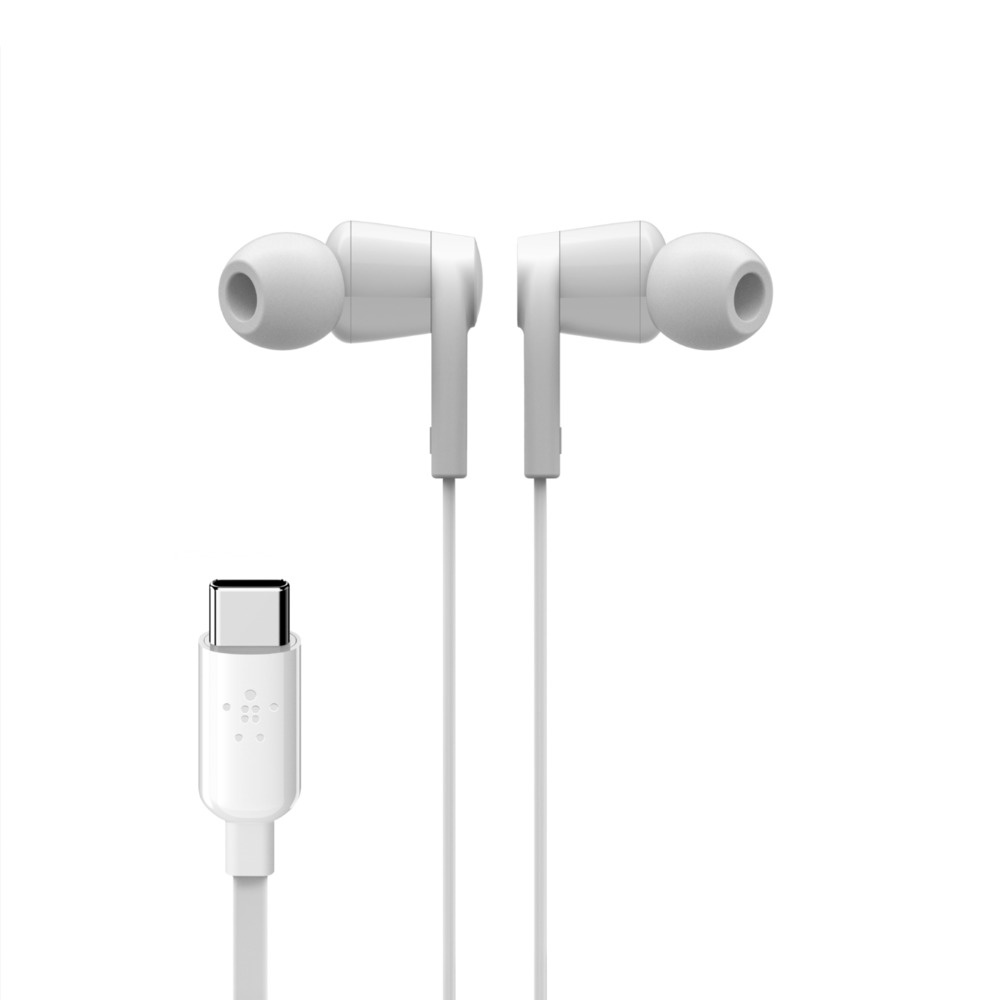 Dëgjuese Belkin Rockstar, USB-C, të bardha