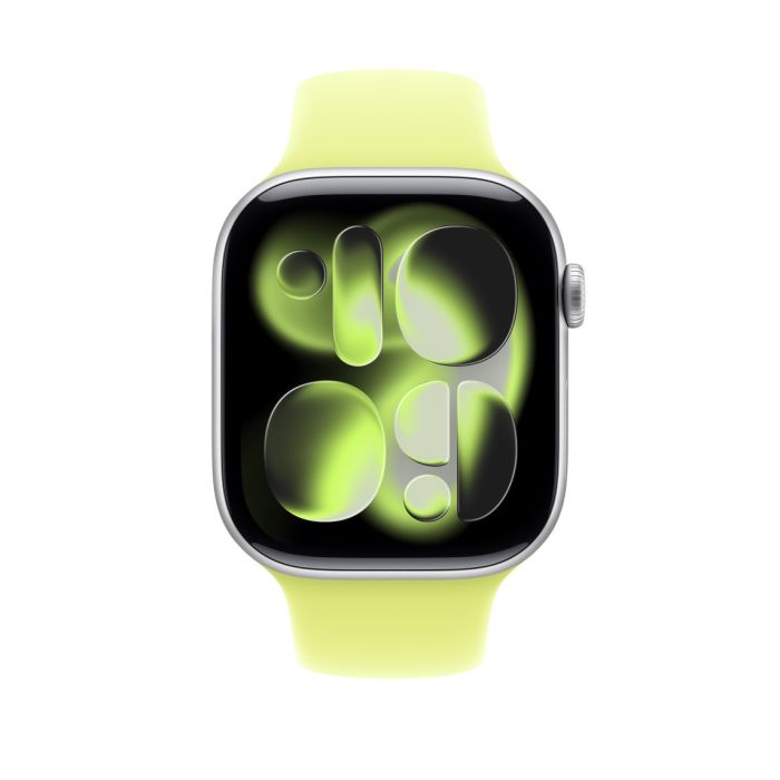 Apple Watch 46mm Band, Neon Yellow Sport Band, S/M, Seasonal